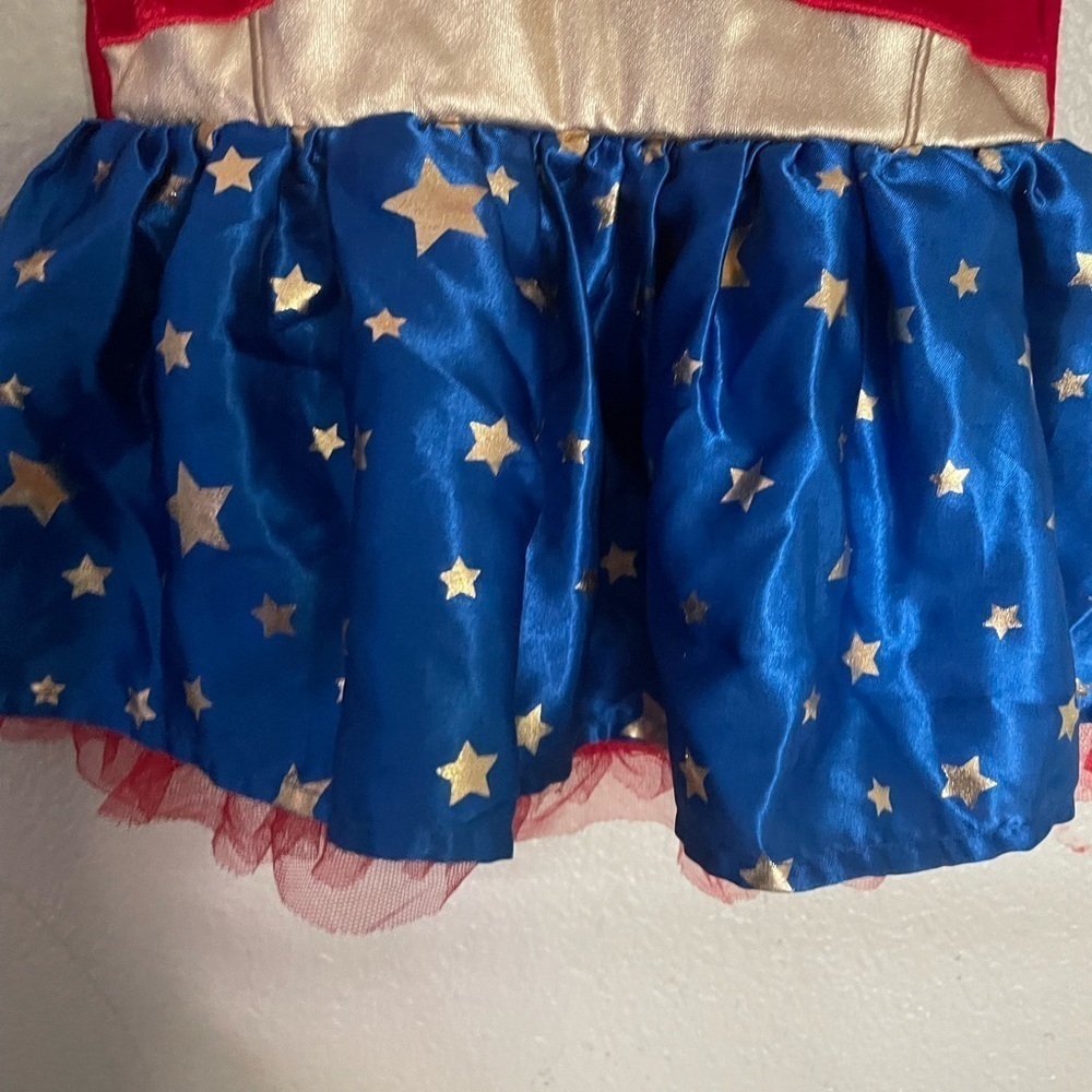 MARVEL “WONDER WOMAN” toddler super hero Halloween dress costume size 6-12M - Picture 6 of 10